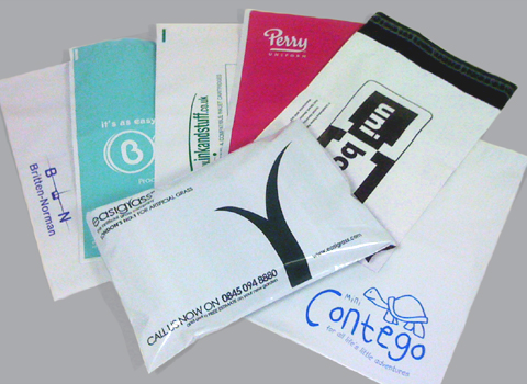 White A4 Poly Mailer Printed 1 Colour