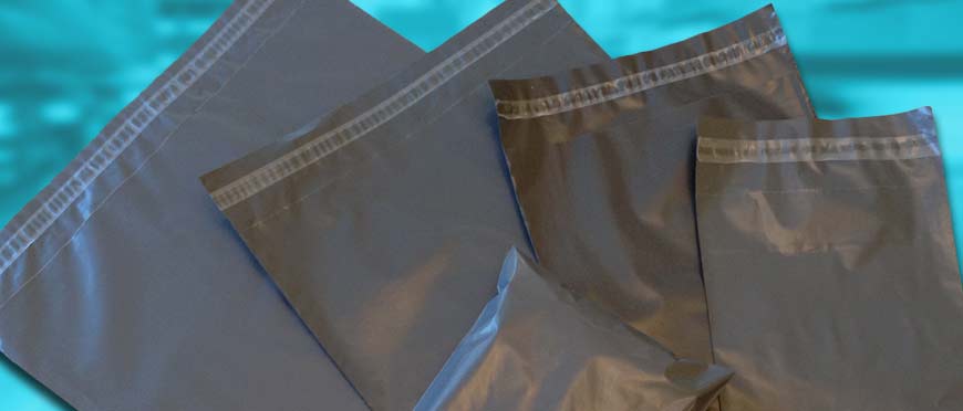 Mailing Mail Plastic Bag Bags Postal Grey 12" x 16" 500 305mm x 405mm 
