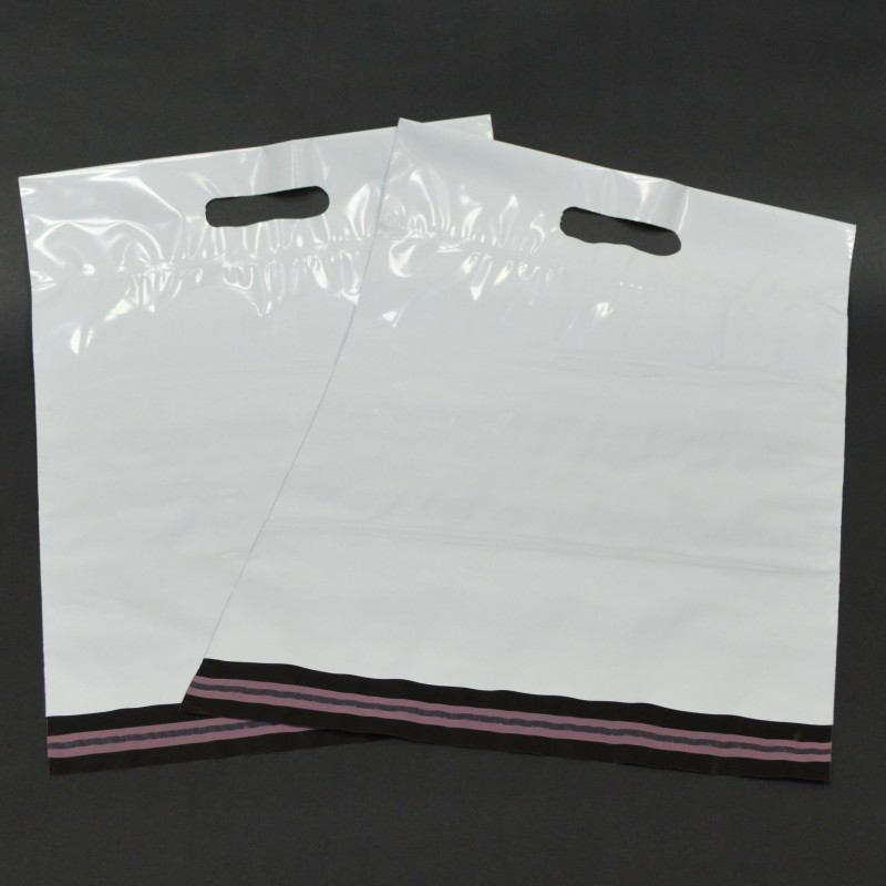 White Mailing Bags With Handles 10" x 14" 250 x 350mm 